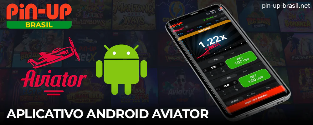 Pin Up Aviator na aplicação para telemóvel Android