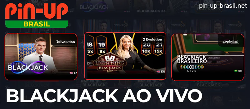 Jogar jogos de blackjack ao vivo no Pin Up Cassino