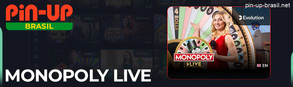 Monopoly Live está disponível em Pin Up Cassino