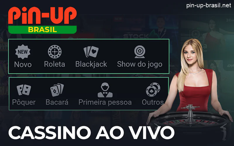 Cassino ao vivo no site Pin Up para jogadores Brasileiros