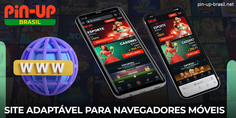 Site Pin Up adaptável ao navegador móvel