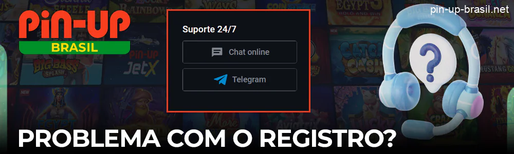 Solução de problemas de registro Pin Up