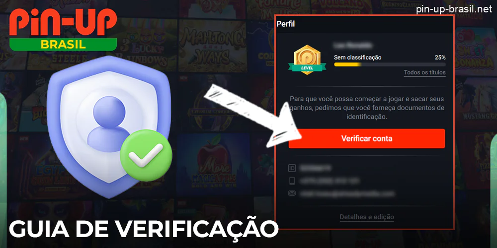 Instruções de verificação para o Pin-Up Cassino