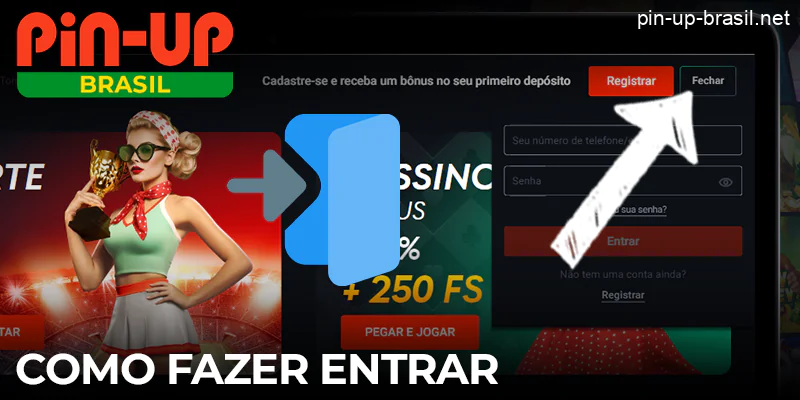 Como fazer login no Pin Up Cassino